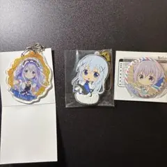 ご注文はうさぎですか？ チノ アクリルキーホルダー 缶バッジ セット