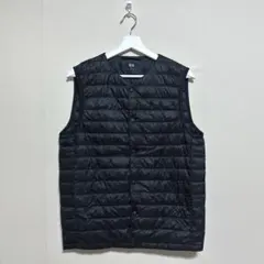 《UNIQLO》 ユニクロ (M) ダウンベスト 軽量 ブラック アウター