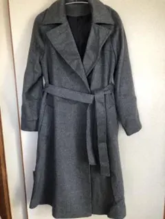 美品‼︎ 試着のみ‼︎ ウールロングコート　グレー　レディースLサイズ　カッコいい
