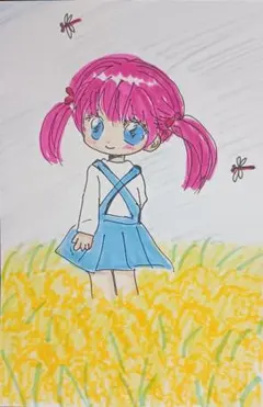 女の子のイラストです。