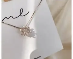 ネックレス　結晶　アクセサリー　レディース　シルバー　アクセ　雪　花　チェーン