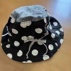 【リバーシブル★綿素材】マリメッコ風　水玉模様 バケットハット