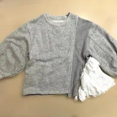 GO TO HOLLYWOOD グレー フリル トレーナー 120