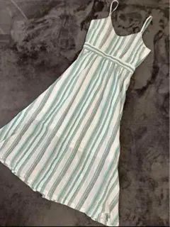 【新品】SpRay スプレイ ストライプ ワンピース グリーン バックリボン+