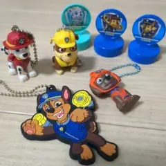 パウ・パトロール　スタンプ　キーホルダー　パウパト7点セット