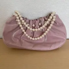組曲 パール付きピンクバッグ