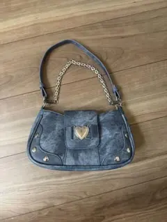 グレー ハートハンドバッグ