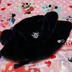 ♪︎ディズニー♪︎ミッキー　バケットハット　帽子　ブラック　ファー　58cm