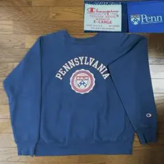 希少XL/復刻赤タグ/USA製/ペンシルベニア/RW/パーカー/ブルー