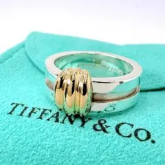 い*ん様 インプレッセ　k18 silver コンビリング k18とシルバーのコンビリング（リング・指輪）｜ajina