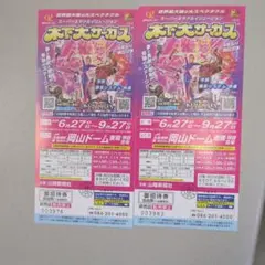 木下大サーカス 岡山公演 御招待券 2枚セットのサムネイル