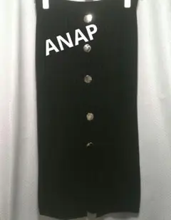 ANAP リブニット タイト　ペンシルスカート ブラックのサムネイル