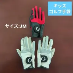 イグニオ IGNIO キッズ ゴルフ グローブ 赤 グレー