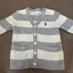 【美品】Ralph Lauren カーディガン 18M グレーとホワイト