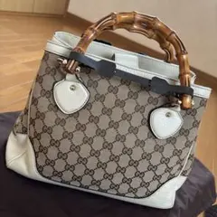 GUCCI グッチ GGキャンバス プリンシー トートバッグ リボン付き