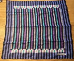 イヴ・サンローラン　ストライプ柄ハンカチ 約54cm x 50cm