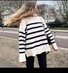 ZARA ボーダーニット