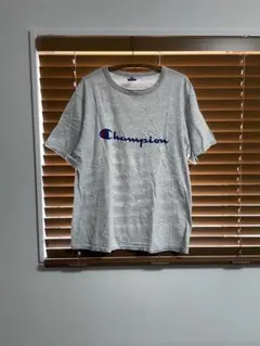 Champion Tシャツ グレー クルーネック　Lサイズ