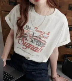 タグ付き　DISCOAT サマースーベニアプリントTシャツのサムネイル