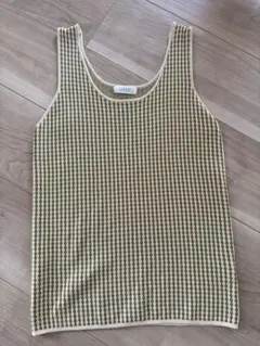 タンクトップ カーキ×アイボリーのサムネイル