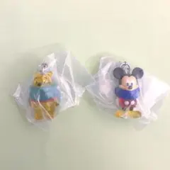 ディズニーキャラクター　めじるしアクセサリー　winter ミッキー　プーさん