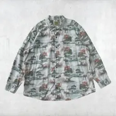 vintage True Craft ムース 風景 長袖シャツ アニマル柄のサムネイル