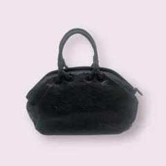 JRA ハンドバッグ　黒　オーストリッチ