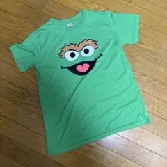 セサミストリート オスカー ビッグフェイス Tシャツ グリーン