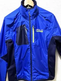 POLO SPORT ラルフローレン ナイロンジャケット ブルー M 古着 軽量