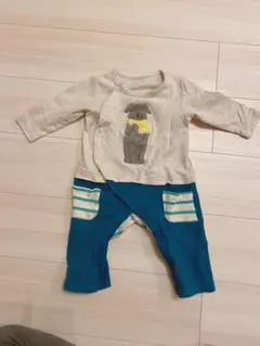 かわいい犬のイラストロンパース 80㎝