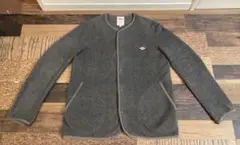 極美　DANTON ダントンフリース ノーカラージャケット　ダークグレー 38