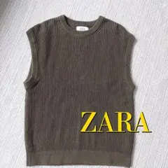 【ZARA】ラウンドネック　コットンベスト