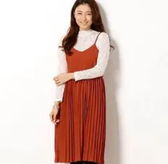 E hyphen world gallery プリーツ切替キャミワンピース F