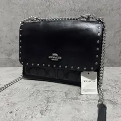 新品未使用✨️コーチ 2way ショルダーバッグ クレア チェーン レザー 黒