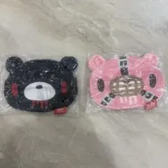 いたずらぐまのグルーミー　ふわふわFACE ポーチ　ガチャガチャ　2点