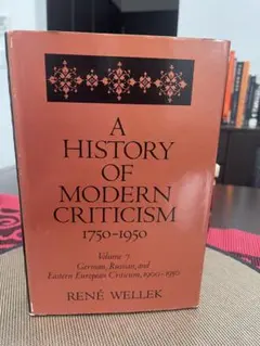 A HISTORY OF MODERN CRITICISM 1750-1950