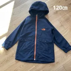ノースフェイス　ネイビーオレンジ フード　スクープ　マウンテンパーカー　120㎝