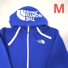 THE NORTH FACE　ジップパーカー　デカロゴ　青　白　M