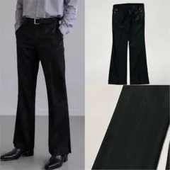 00s ラメ ストライプ 光沢 フレアパンツ スラックス 平成 お兄系 y2kのサムネイル