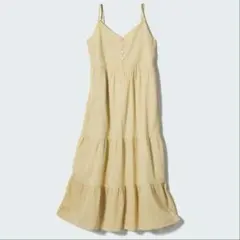 クリンクルコットンキャミソールワンピース UNIQLO