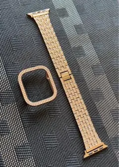 AppleWatch10 42mm バンド　ローズゴールド　ブリンブリン
