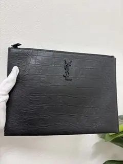 SAINT LAURENT クロコ型押し クラッチバッグ - メルカリ