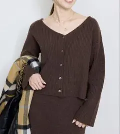 スローブイエナ2024aw/REPOS 2wayニットカーディガン