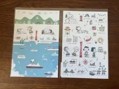 Peanuts LIFE＆TIMES限定のウミキリンコラボアートカード2点セット