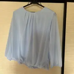 ✿ライトブルー 五分袖ブラウス