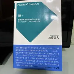 解＋ 秋葉原無差別殺傷事件の意味と対策 加藤智大