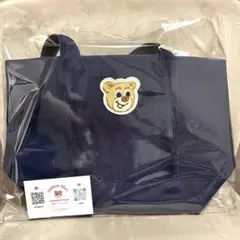 ラブラリー バイフェイラー オールドテディ ワッペントートバッグ　ネイビー