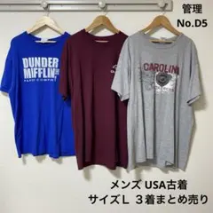 メンズ　USA古着　片面プリント　３着　まとめ売り　Ｌサイズ　D5