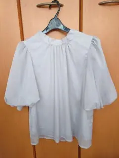 バルーンスリーブラメ2wayブラウス