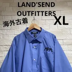 海外古着　ランズエンドアウトフィッターズ　長袖ワークシャツ　サイズXL